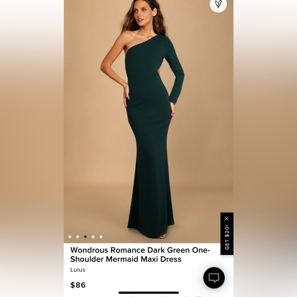Dark Green Gown from Lulus